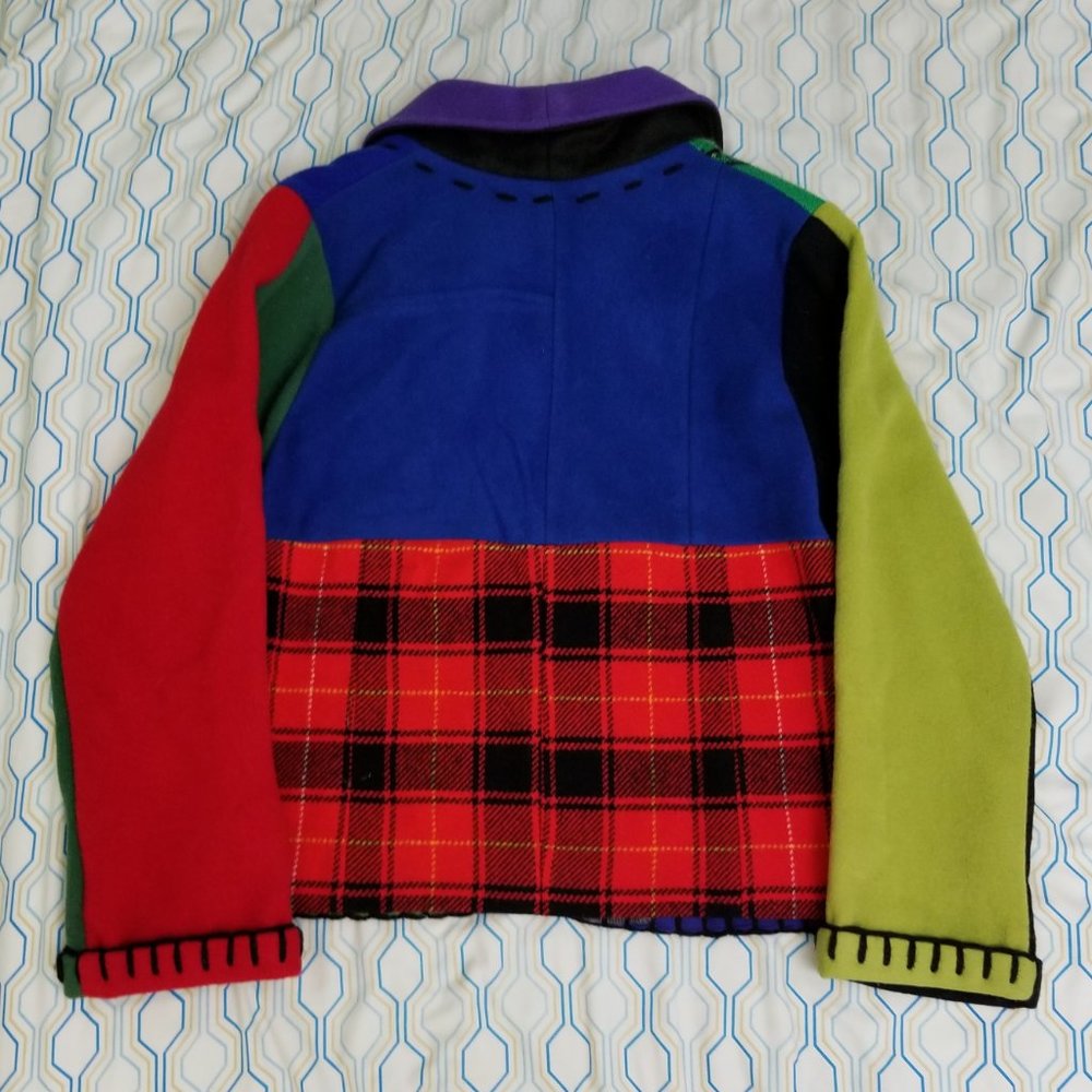 Baabaazuzu Patchwork Colorblock Wool Cardigan Jac… - image 2